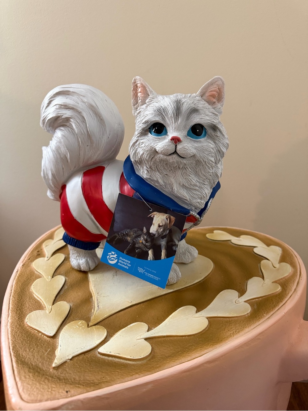 Humane World for Animals Resin 4th of July Cat in Patriotic Jacket